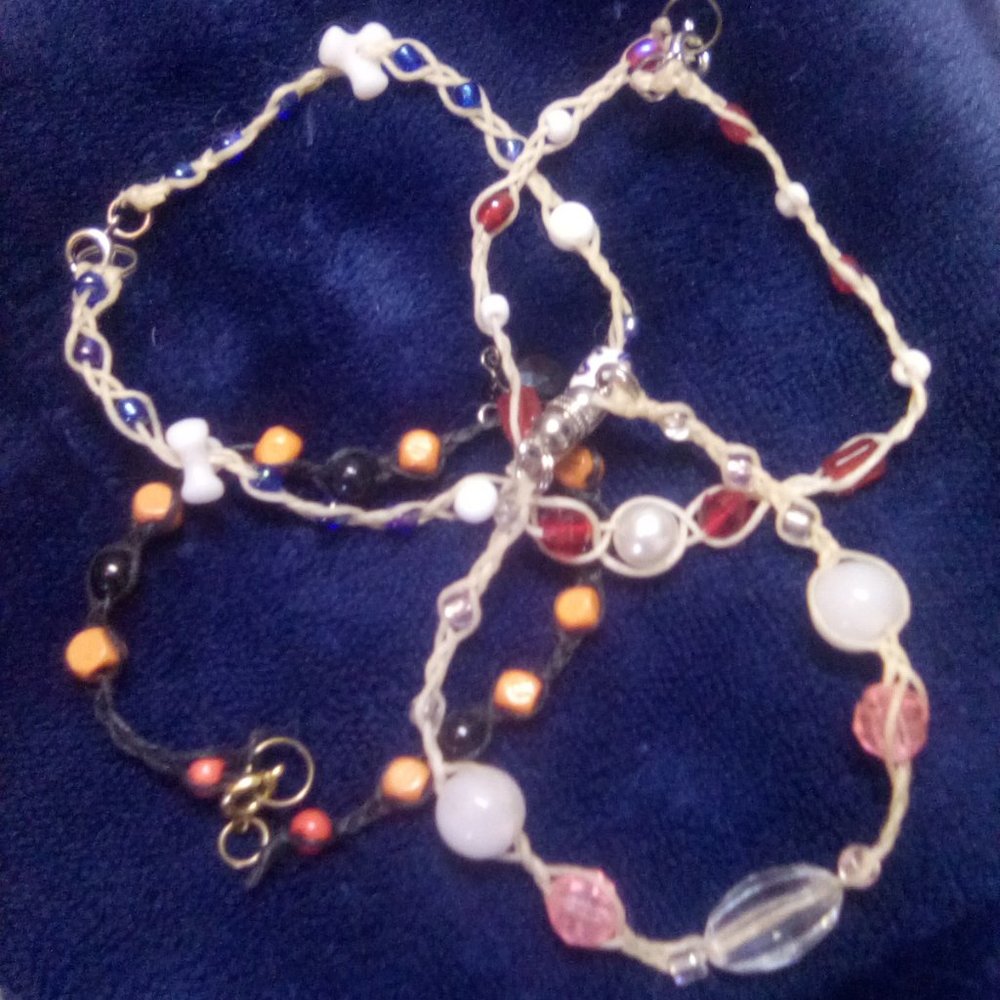 Hand Crafted Friendship Bracelets 4 pk
